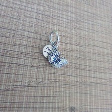 ALE S925 Pandora Butterfly & Quote Double Dangle Charm & Gift Blue bag