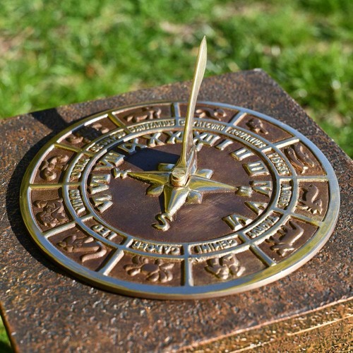 Horoscope sundial 230mm - sundial, (9")