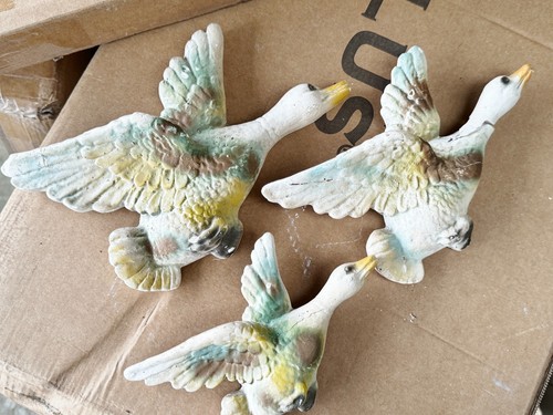 Vintage ceramic flying duck - flying,
