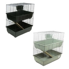 Rabbit Guinea Pig Indoor Cage Bunny 80cm 100cm 80 100 Double Tier Triple Floor
