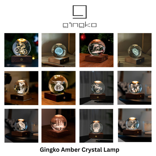 Crystal led desk lamp - lamp, weighted