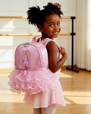 Girls Pink Ballerina Back Pack