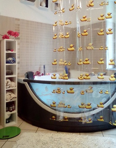 Vinyl shower curtain ducky - vinyl,