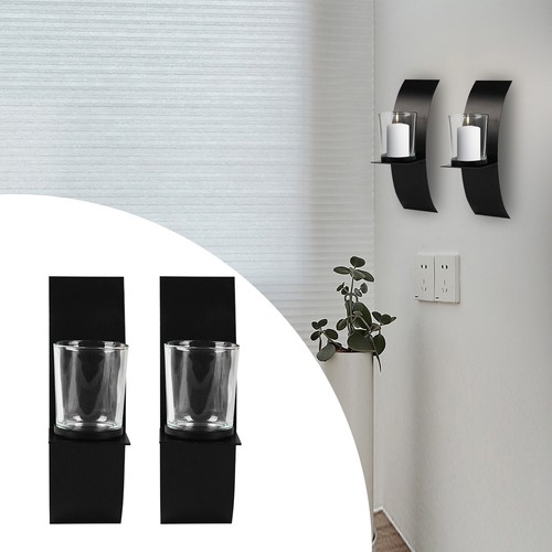 2pcs metal candlestick black - candlestick,