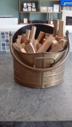 Vintage small brass coal - vintage,