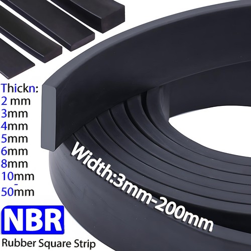 Solid black nitrile - black, rubber