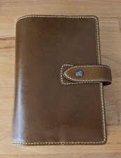 Filofax Malden Ochre Antique Leather 6Ring Personal Size Organiser - Immaculate!