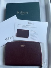 Genuine New Boxed Mulberry Ladies Zip Round Purse Oxblood Leather