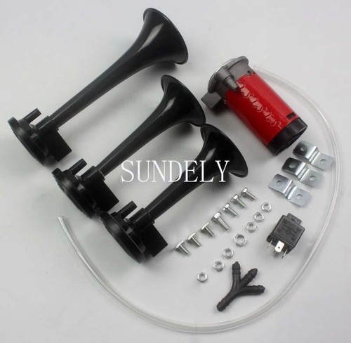 Triple trumpet air horn - triple, with