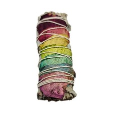 Smudge Sticks, White Sage and 7 Chakra Petals, 4"