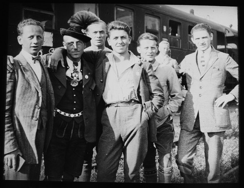 Magic lantern slide group near - magic,