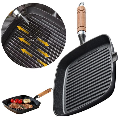 Cast iron griddle frying pan - frying,