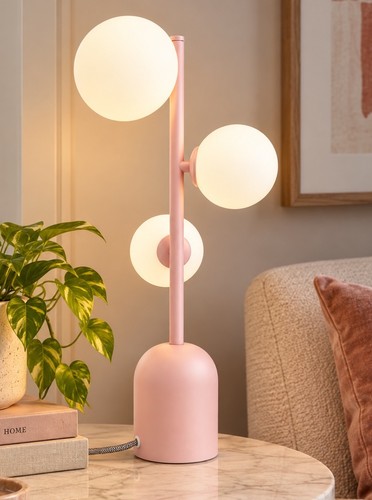 Blush pink way table - way, lamp