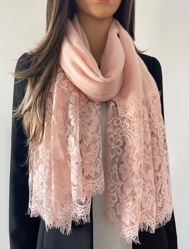 Womens large pink scarf lace - womens,