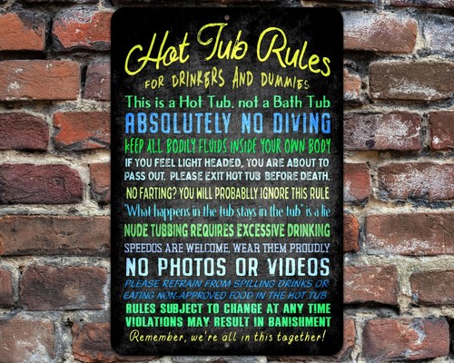Hot tub rules for drinkers - rules, and