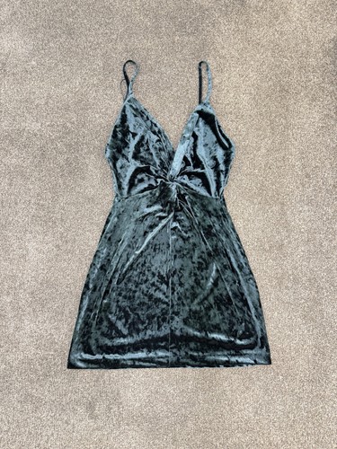 Zara crushed velvet mini dress - crushed,