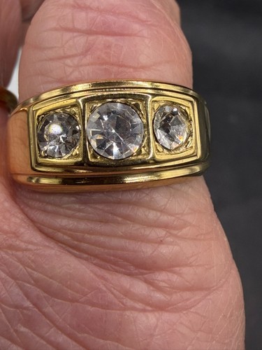 Mens gold ring signet pinky