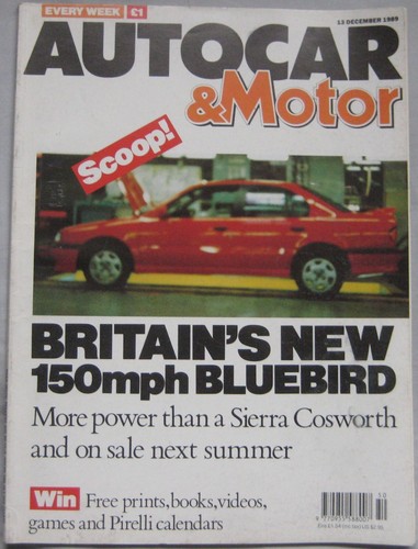 Autocar magazine 1989 - autocar,