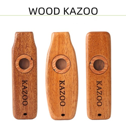Wooden kazoo with - with, lanyards
