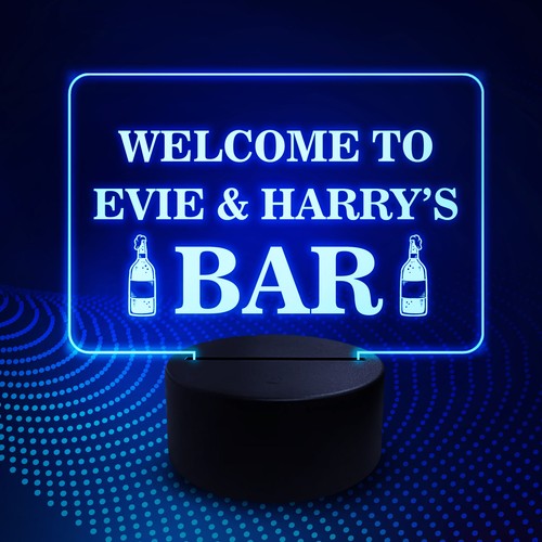 Neon bar sign - sign, personalised