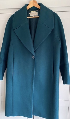 Hobbs teal blue wool coat - blue,