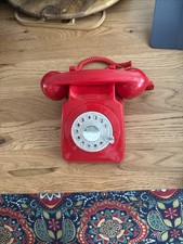 Vintage Red Dial Up Phone