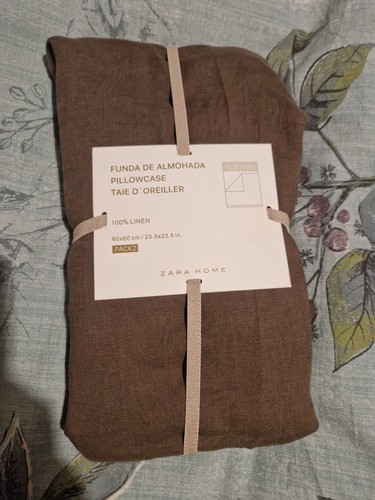 Bnwt zara home brown plain - zara,