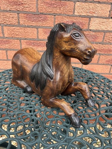 Vintage wooden horse - vintage, sculpture