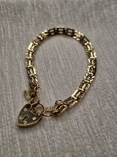 9ct heavy gold bracelet - bracelet, ladies