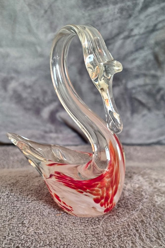 Clear red art glass - clear,
