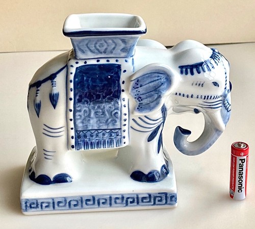 Blue white elephant - blue, &