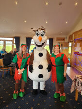 Olaf and Elsa frozen adult mascot fancy dress party costume hire in UK