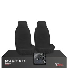 FOR DACIA DUSTER HEAVY DUTY WATERPROOF CAR SEAT COVERS BLACK PROTECTORS 1+1