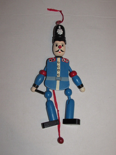 Vintage wooden police man - wooden,