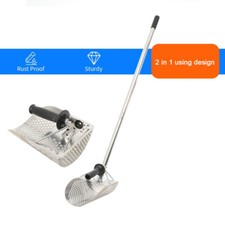 Sand Scoop for Metal Detecting,Stainless Steel, Beach Scoop Shovel w Long Handle