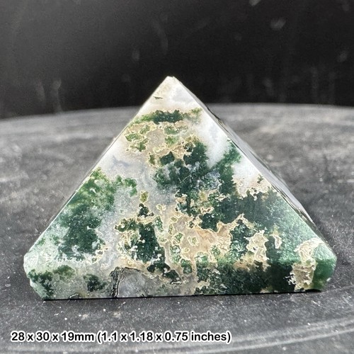 Tree agate pyramid mineral - agate,