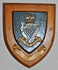 Royal Irish Rangers regimental mess wall plaque crest shield British Army