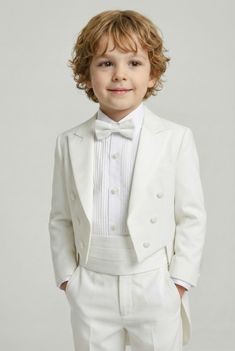 Boys ivory cream tuxedo - cream,