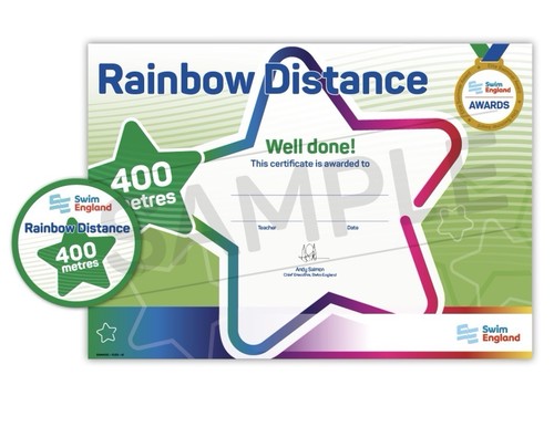 400m rainbow distance badge - 400m,