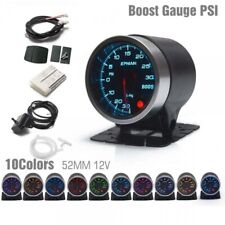 SMOKED TURBO BOOST GAUGE 52MM WITH POD STAND FOR AUDI A3 A4 A6 TT S3 GOLF GTI