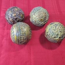 Set of 4 4" Decor Carpet Balls