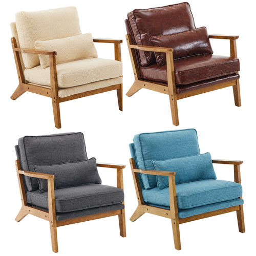 Retro wingback armchair - armchair, queen