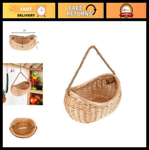 Large wicker storage basket - large,