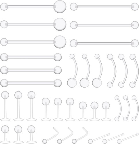 36pcs clear piercing jewelry - 36pcs,