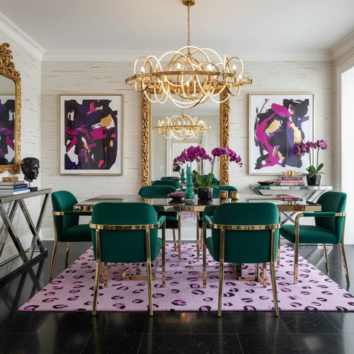 Pink leopard print - rug, hand