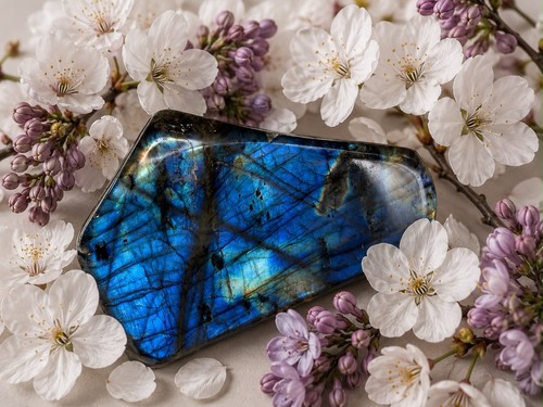 Morpho blue labradorite - morpho, rock