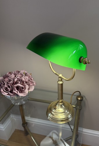 Vintage bank lamp desk table - desk,