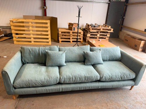 Seater blue fabric sofa - fabric,