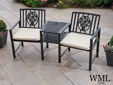 Metal Duo Garden Bench and