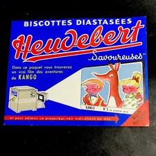 OLD ADVERTISEMENT Biscotte HEUDEBERT projector film adventure of KANGO N°5
